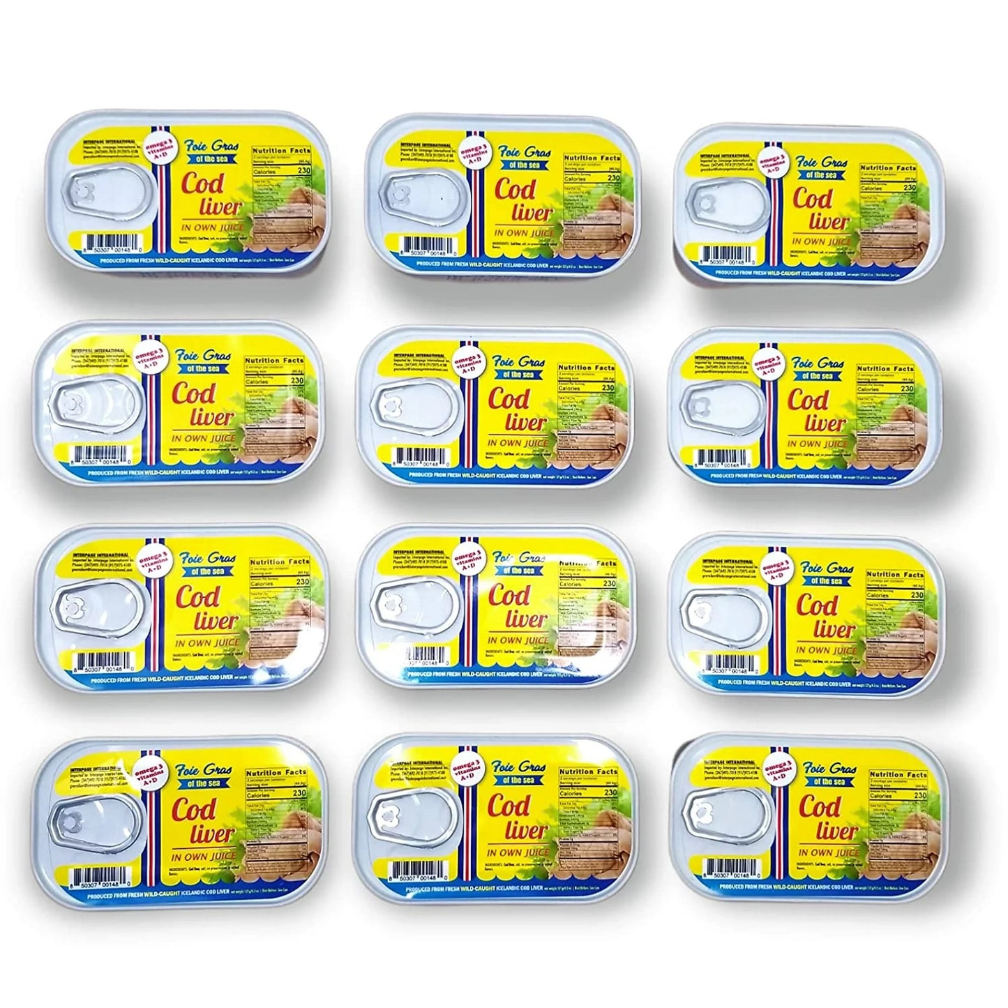 Foie Gras of the Sea Icelandic Cod Liver In Own Oil 4.3 oz.